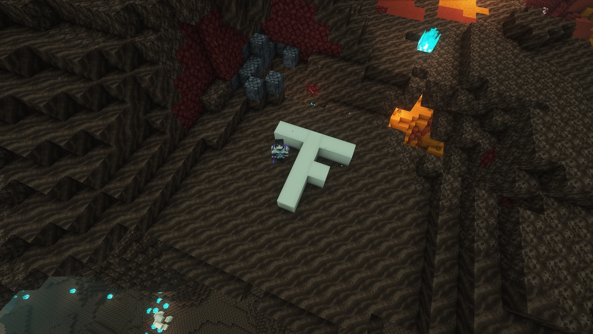 Would you believe it? Another FaZe logo in a soul sand valley